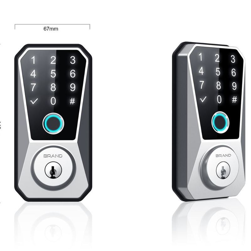 Método de desbloqueo Código de tarjeta clave huella dactilar Cerradura de puerta WiFi más caliente para apartamentos