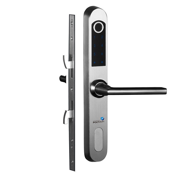 Cerradura de puerta de cristal de huella digital biométrica de acero inoxidable impermeable para puertas corredizas